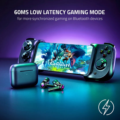 Razer Kishi V2 Mobile Gaming Controller for iPhone + Razer Hammerhead True Wireless (2nd Gen) Bluetooth Gaming Earbuds: Mobile Gaming Bundle