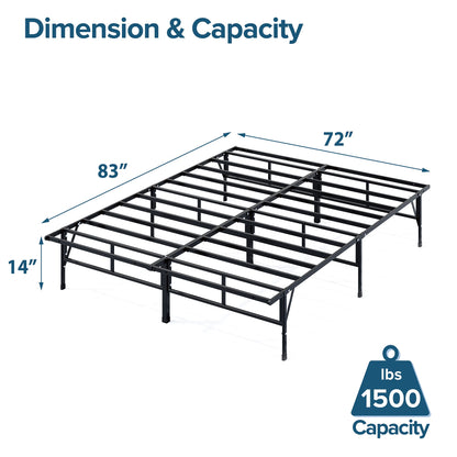 Zinus OLB-ASB-CK 14 Inch Easy To Assemble SmartBase Mattress Foundation / Platform Bed Frame / Box Spring Replacement, Cal King, Black California King