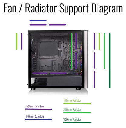 Thermaltake Level 20 MT Motherboard Sync ARGB ATX Mid Tower Gaming Computer Case with 3 120mm ARGB 5V Motherboard Sync RGB Fans +1 120mm Rear Fan Pre-Installed CA-1M7-00M1WN-00, Black