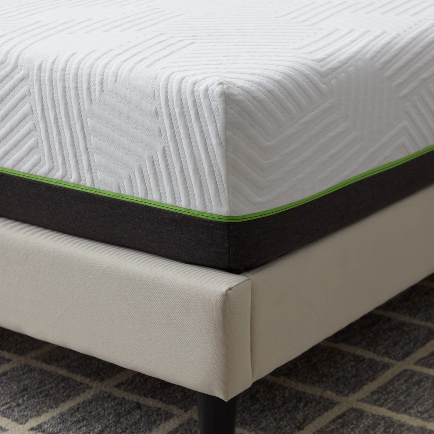 LUCID 12 Inch Latex Hybrid Mattress - Responsive Latex Foam and Encased Springs - Firm Feel - Motion Isolation - Edge Support - Gel Infused - Pressure Relief - Bed in a Box - Twin XL Size