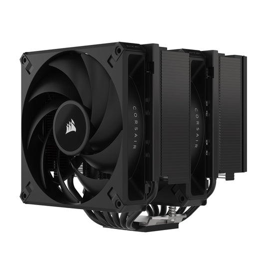 CORSAIR A115 High-Performance Tower CPU Air Cooler — Cools up to 270W TDP - Slide-and-Lock Fan Mount - Two Corsair AF140 Elite Fans - Easy to Install - Pre-Applied Thermal Paste — Black