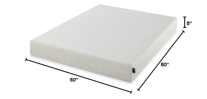 Zinus 8 Inch Ultima Memory Foam Mattress / Pressure Relieving / CertiPUR-US Certified / Bed-in-a-Box, Queen, White