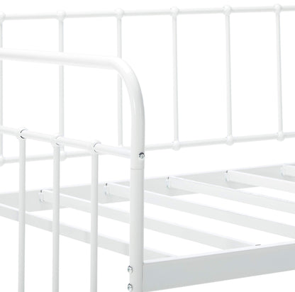 Zinus Florence Twin Daybed and Trundle Frame Set / Premium Steel Slat Support / Daybed and Roll Out Trundle Accommodate / Twin Size Mattresses Sold Separately