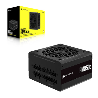 Corsair RM850e (2023) Fully Modular Low-Noise Power Supply - ATX 3.0 & PCIe 5.0 Compliant - 105°C-Rated Capacitors - 80 Plus Gold Efficiency - Modern Standby Support - Black RMe (2023) ATX 3.0 & PCIe 5.0 850 Watts