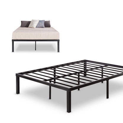 Zinus King Bed Frame - Luis 14 inch QuickLock Metal Bed Frame with Steel Slat Support - Modern Design, Quick Assembly, No Box Spring Needed, Platform Bed Frame with Underbed Storage Space, King Size