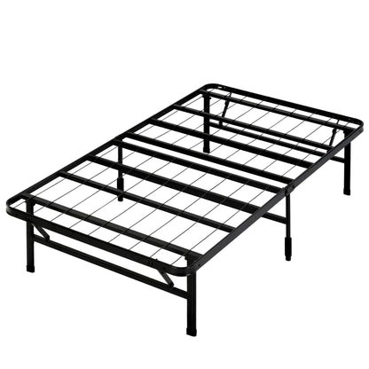 Zinus Twin Bed Frame - 14 inch SmartBase Metal Bed Frame with Steel Slat Support, Box Spring Replacement, Tool-Free Assembly - Heavy Duty Platform Bed Frame with Underbed Storage Space, Twin Size Standard