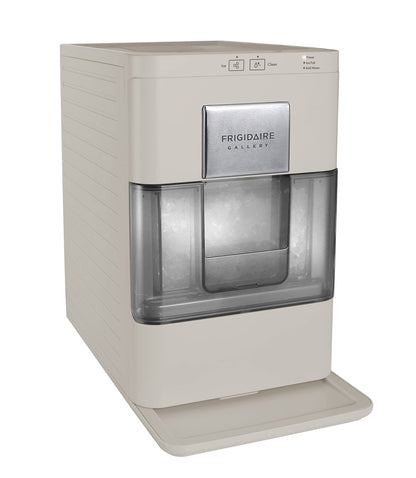 FRIGIDAIRE Gallery Countertop Crunchy Chewable Nugget Ice Maker, 44lbs per Day, Auto Self Cleaning, 2.0 Gen- 14.6" D x 10.00" W x 16.5" H (Cream)