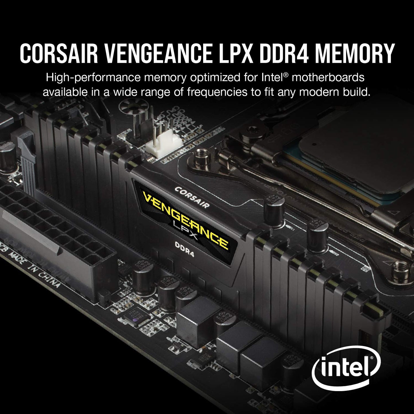 Corsair VENGEANCE LPX DDR4 RAM 32GB (2x16GB) 3200MHz CL16 Intel XMP 2.0 Computer Memory - Black (CMK32GX4M2E3200C16)