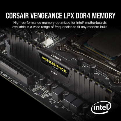 Corsair VENGEANCE LPX DDR4 RAM 32GB (2x16GB) 3200MHz CL16 Intel XMP 2.0 Computer Memory - Black (CMK32GX4M2E3200C16)