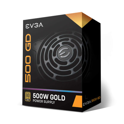 EVGA 500 GD, 80+ GOLD 500W, 5 Year Warranty, Power Supply 100-GD-0500-V1