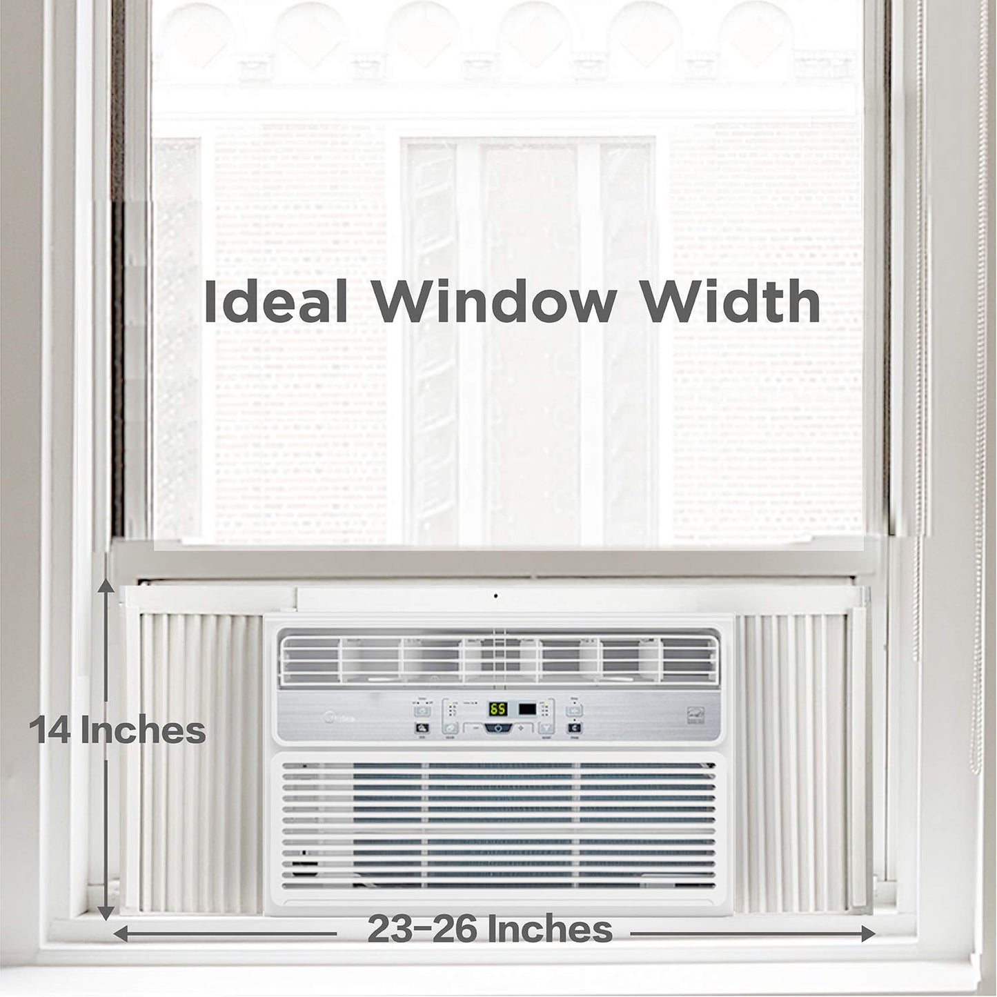 Midea Window Air Conditioner 6000 BTU Easycool AC (Cooling, Dehumidifier and Fan Functions) for Rooms up to 250 Sq, ft. with Remote Control 6,000