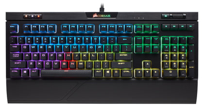 Corsair Strafe RGB MK.2 Mechanical Gaming Keyboard - USB Passthrough - Linear and Quiet - Cherry MX Red Switch - RGB LED Backlit