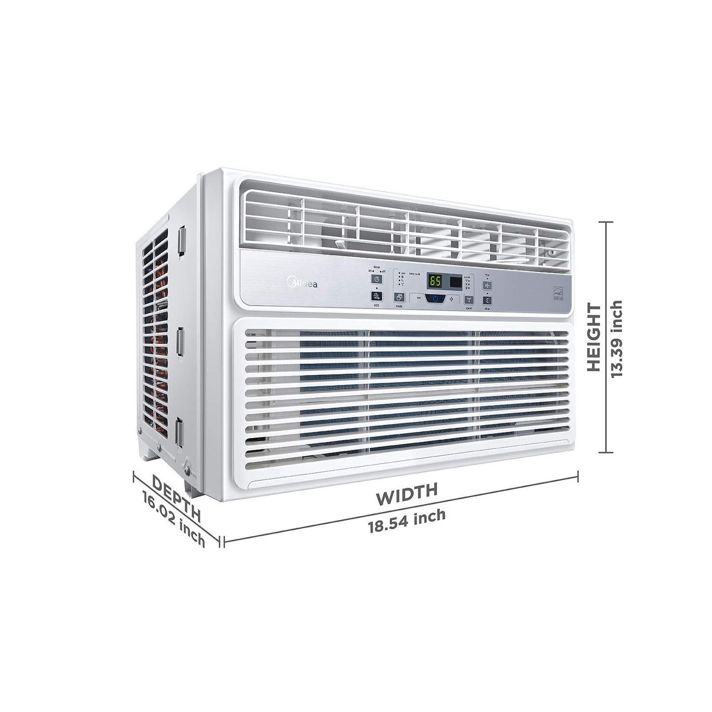 Midea Window Air Conditioner 6000 BTU Easycool AC (Cooling, Dehumidifier and Fan Functions) for Rooms up to 250 Sq, ft. with Remote Control 6,000