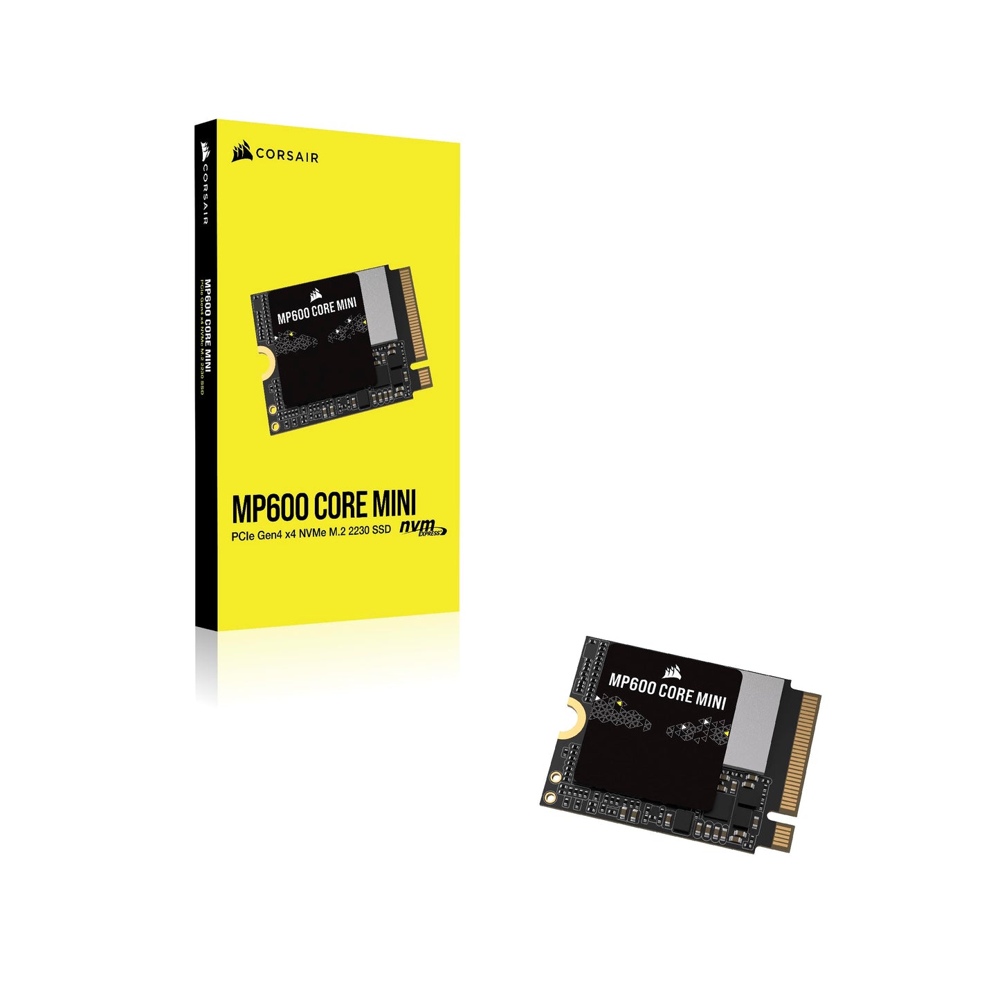 CORSAIR MP600 CORE Mini 1TB M.2 NVMe PCIe x4 Gen4 2 SSD – M.2 2230 – Up to 5,000MB/sec Sequential Read – High-Density QLC NAND – Great for Steam Deck, ASUS ROG Ally, Microsoft Surface Pro – Black