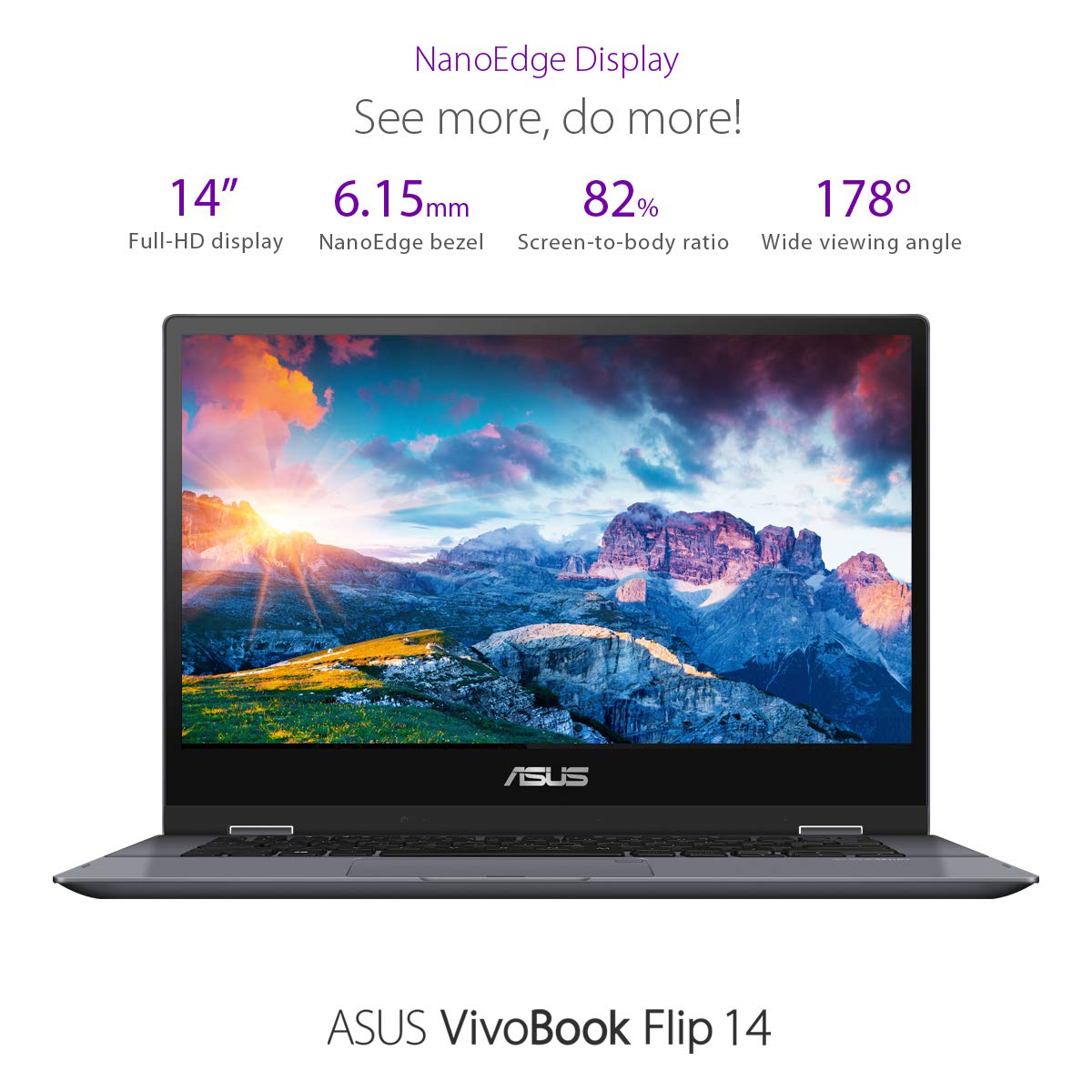 *Asus Vivobook Flip 14 TP412FA-C3MS1-CA - Intel Core i3-10110U - 4GB - 128SSD - 14" Touchscreen FHD Glossy - Windows 10 Home in S mode