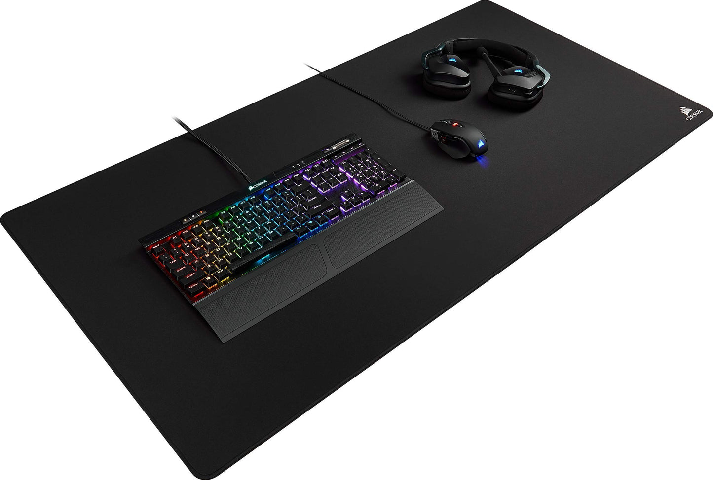 CORSAIR MM500 Premium Anti-Fray Cloth Gaming Mouse Pad – Extended 3XL Black