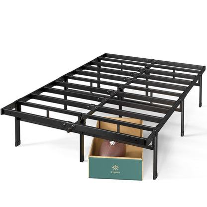 Zinus King Bed Frame - Justin 14 Inch SmartBase® Metal Bed Frame - Steel Slat Support, No Box Spring Needed, Underbed Storage Space, Easy Assembly, 5 Year Warranty, King Size