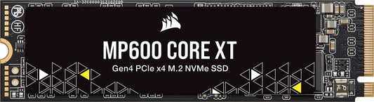 Corsair MP600 CORE XT 4TB PCIe Gen4 x4 NVMe M.2 SSD – High-Density QLC NAND – M.2 2280 – DirectStorage Compatible - Up to 5,000MB/sec – Great for PCIe 4.0 Notebooks and Desktops – Black