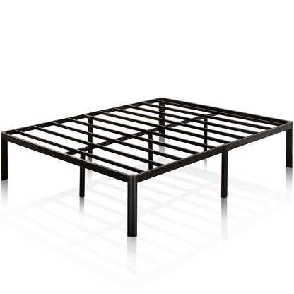 ZINUS Van 16 Inch Metal Platform Bed Frame / Steel Slat Support / No Box Spring Needed / Easy Assembly, Black, Full Modern Original Big Box