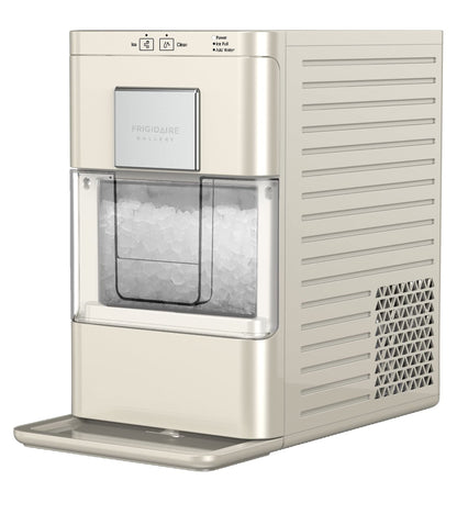 FRIGIDAIRE Gallery Countertop Crunchy Chewable Nugget Ice Maker, 44lbs per Day, Auto Self Cleaning, 2.0 Gen- 14.6" D x 10.00" W x 16.5" H (Cream)