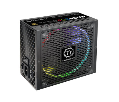 Thermaltake Toughpower Grand RGB 850W 80+ Gold Smart Zero 256-Color RGB Fan Fully Modular Power Supply 10 YR Warranty PS-TPG-0850FPCGUS-R