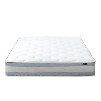 Zinus 10 Inch Comfort Support Hybrid Mattress [New Version], Queen, Fiberglass Free, Medium Plush, Motion Isolation, Certified Safe Foams & Fabric, Mattress in A Box White 10" New Small Box