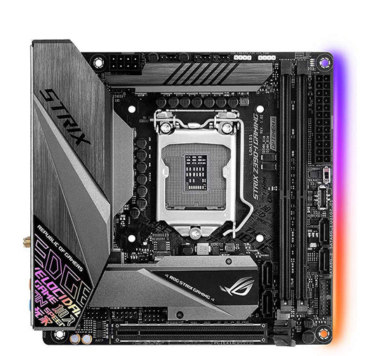 ASUS ROG Strix Z390-I Gaming LGA1151 (Intel 8th and 9th Gen) Mini ITX (MITX) DDR4 DP HDMI M.2 USB 3.1 Gen2 Motherboard