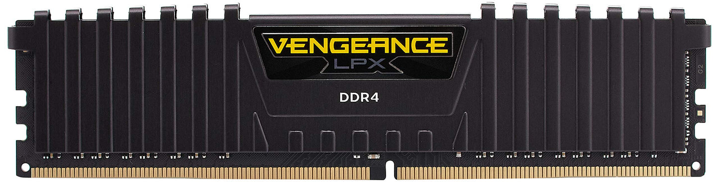 Corsair CMK32GX4M2A2666C16 Vengeance LPX 32GB (2x16GB) DDR4 DRAM 2666MHz (PC4-21300) C16 Memory Kit - Black