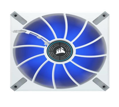 Corsair iCUE AF140 RGB Elite 140mm PWM Fan - Eight RGB LEDs - AirGuide Technology - Fluid Dynamic Bearing - Zero RPM Fan Mode - CORSAIR iCUE Software Compatible - White AF RGB ELITE Single (140mm)