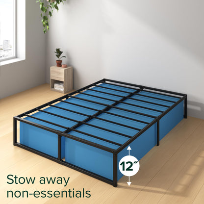 Zinus King Bed Frame – Lorelai 14 inch Bed Frame with Steel Slat Support, Heavy Duty Metal Construction, Easy Assembly, No Box Spring Needed – Platform Bed Frame with Underbed Storage, 5 Year Warranty Contemporary New Small Box