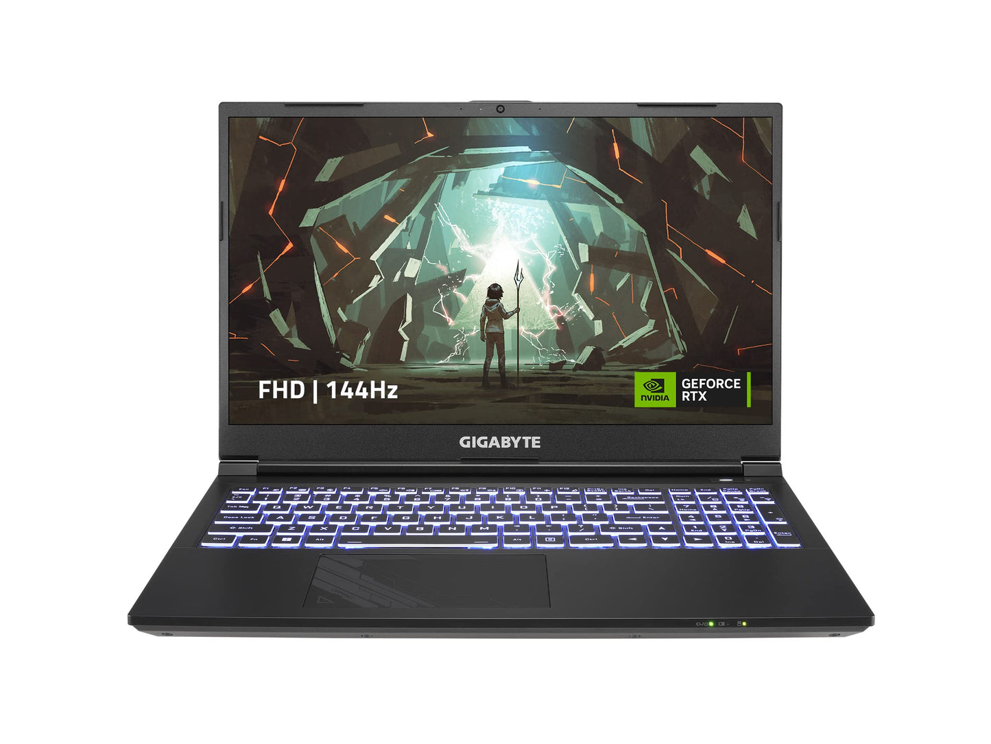 GIGABYTE G5 KF: 15.6" FHD 1920x1080 144Hz, NVIDIA GeForce RTX 4060 Laptop GPU, Intel Core i5-12500H, 8GB DDR4 RAM, 512G SSD, Win11 Home (G5 KF-E3US333SH) Black