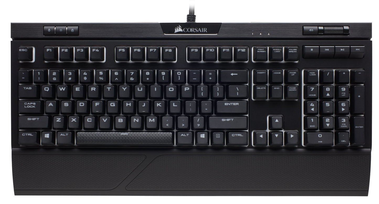 Corsair Strafe RGB MK.2 Mechanical Gaming Keyboard - USB Passthrough - Linear and Quiet - Cherry MX Red Switch - RGB LED Backlit