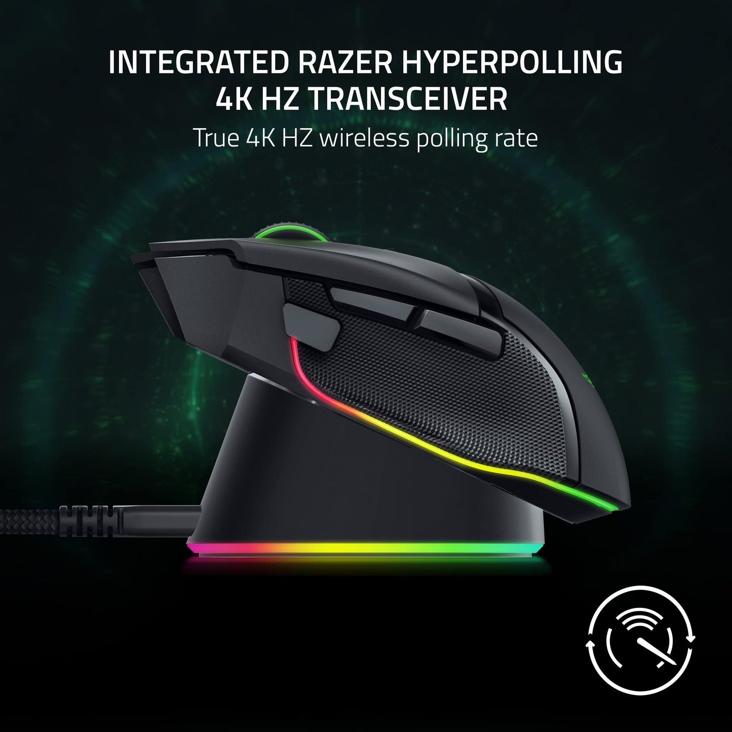 Razer Basilisk V3 Pro Wireless Gaming Mouse + Mouse Dock Pro Wireless Charging Puck Gaming Mouse + Dock Pro