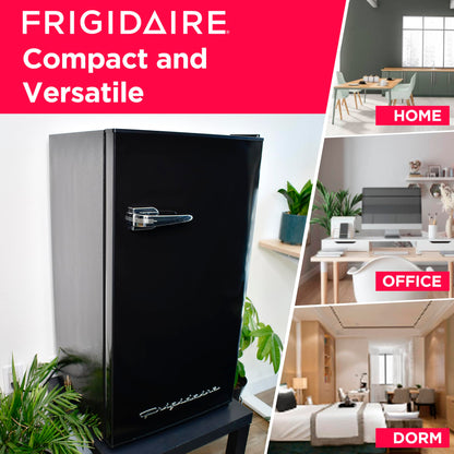 FRIGIDAIRE EFR331-BLACK 3.2 Cu ft Eraser Board Mini Compact Dorm Fridge (Black) Black