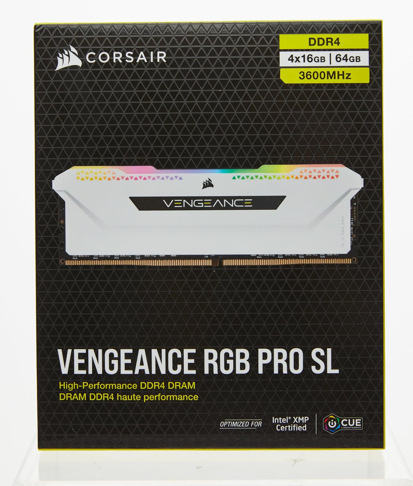 CORSAIR VENGEANCE RGB PRO SL 64GB (4x16GB) DDR4 3600 (PC4-28800) C18 1.35V - White 3600 MHz 64GB (4x16GB)