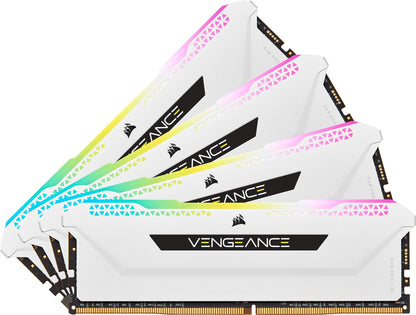 Corsair Vengeance RGB Pro SL 32GB (4x8GB) DDR4 3200 (PC4-25600) C16 1.35V - White (CMH32GX4M4E3200C16W) 3200 MHz 32GB (4x8GB)