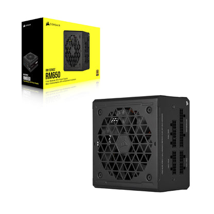 CORSAIR RM650 80 Plus Gold Fully Modular Low-Noise ATX 650 Watt Power Supply - NA - Black RM (2023) 650 Watts