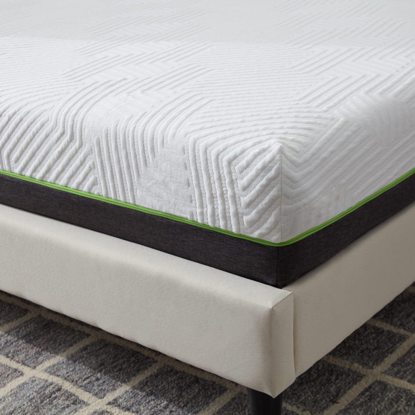 LUCID 10 Inch Twin XL Latex Hybrid Mattress - Cooling Gel Memory Foam - Responsive Latex Layer - Adaptable - Premium Support - Durable Steel Coils White