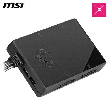 MSI MPG EZ120 ARGB-3B Fan - 120mm ARGB Fan, Patented Magnetic Connector Block, Daisy-Chain Connection, Fluid Dynamic Bearing + Extra nut Fixing, Fan hub, Mystic Light & Cooling Wizard Support