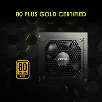 MSI MAG A650GL Gaming Power Supply - Full Modular - 80 Plus Gold Certified 650W - Compact Size - ATX PSU MAG A650GL Full Modular 650W Gold