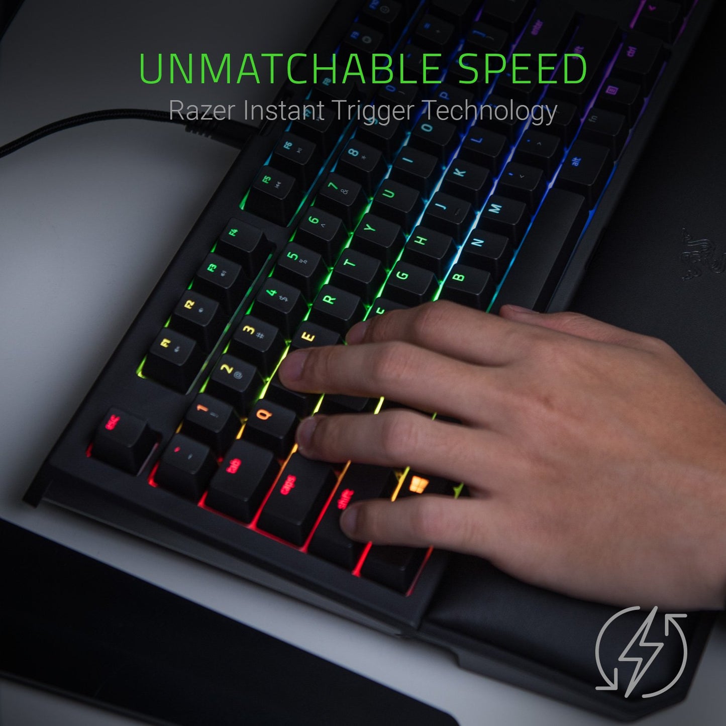 Razer BlackWidow TE Chroma v2 Mechanical Gaming Keyboard: Green Key Switches - Tactile & Clicky - Chroma RGB Lighting - Magnetic Wrist Rest - Programmable Macro Functionality - Classic Black