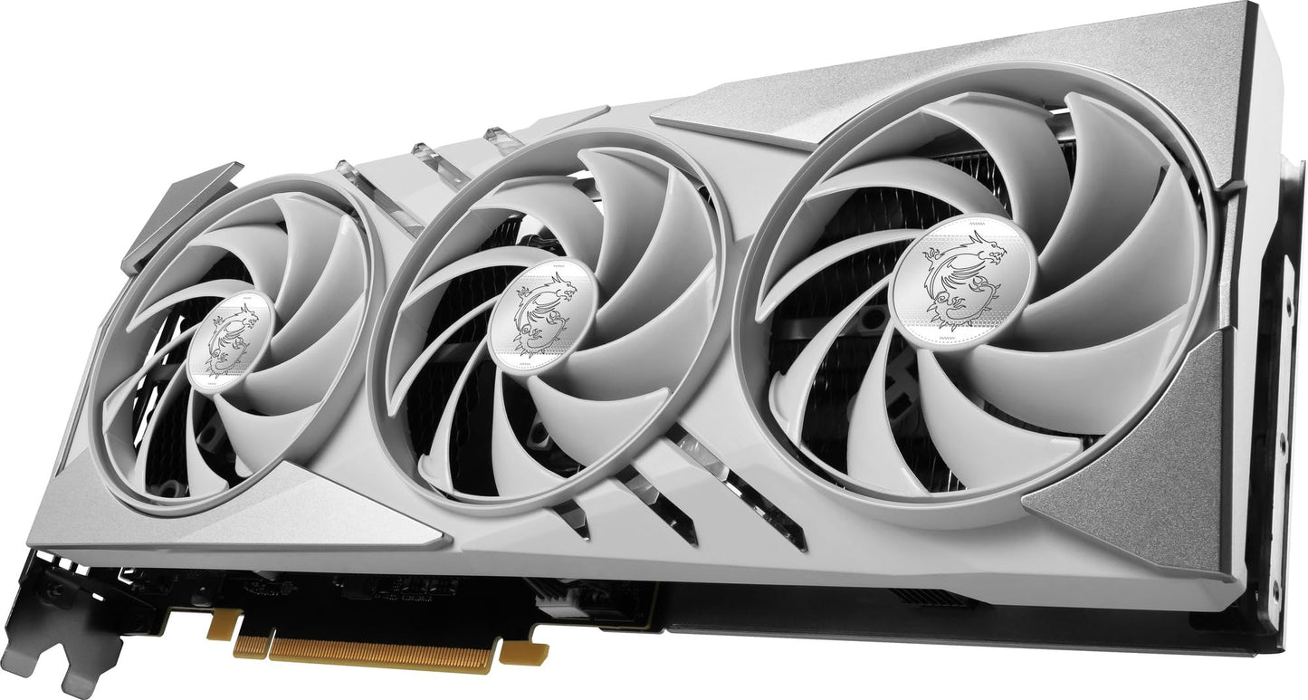 MSI Gaming RTX 4070 Ti Gaming X Slim White 12G Graphics Card (NVIDIA RTX 4070 Ti, 192-Bit, Extreme Clock: 2745 MHz, 12GB GDRR6X 21 Gbps, HDMI/DP, Ada Lovelace Architecture)