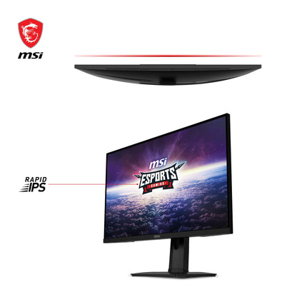 MSI G274QPX, 27" Gaming Monitor, 2560 x 1440 (QHD), Rapid IPS, 1ms, 240Hz, G-Sync Compatible, HDR 400, HDMI, Displayport, Tilt, Swivel, Height Adjustable, Pivot,Black MSI G274QPX