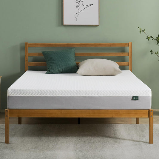 ZINUS 8 Inch Green Tea Essential Memory Foam Mattress [New Version], Full, Fiberglass Free, Medium Feel, Breathable Airflow Memory Foam, Certified Safe Foams & Fabric, Mattress in A Box White 8" Green Tea New Small Box