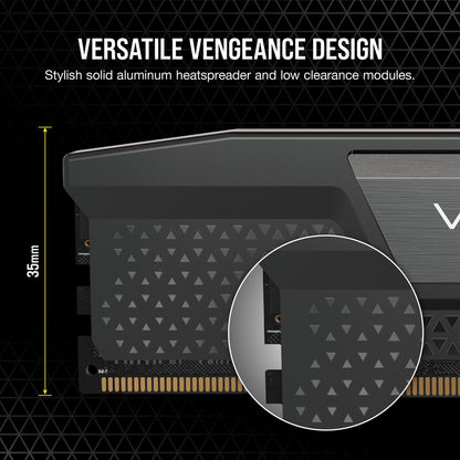 CORSAIR VENGEANCE DDR5 RAM 32GB (2x16GB) 5200MHz CL40 Intel XMP iCUE Compatible Computer Memory - Black (CMK32GX5M2B5200C40) 32GB (2x16GB)