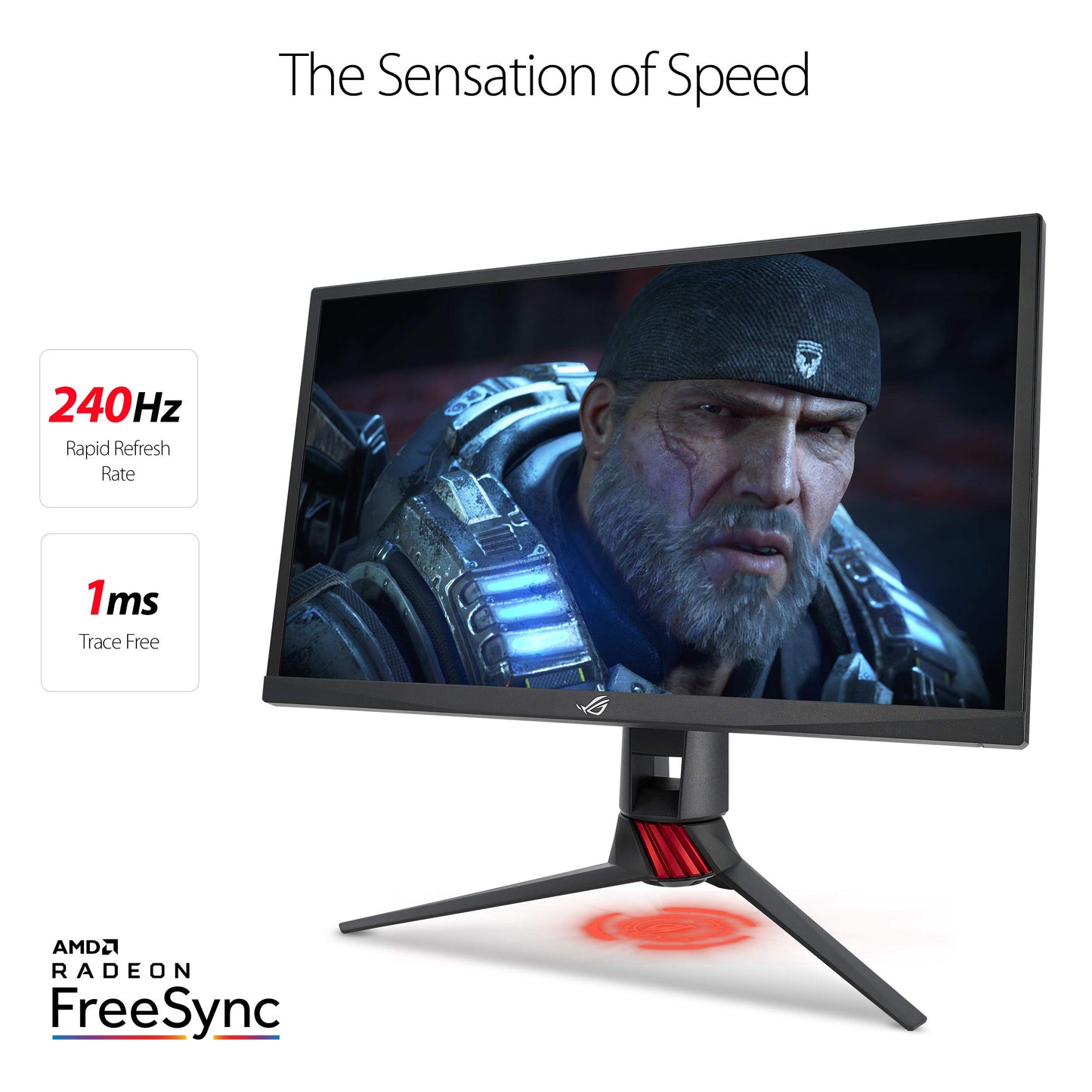 ASUS ROG Strix XG248Q 23.8” Full HD 1080p 240Hz 1ms Eye Care G-SYNC Compatible FreeSync Esports Gaming Monitor with DP Dual HDMI 23.8” FHD 1ms 240Hz G-SYNC Height Adjustable