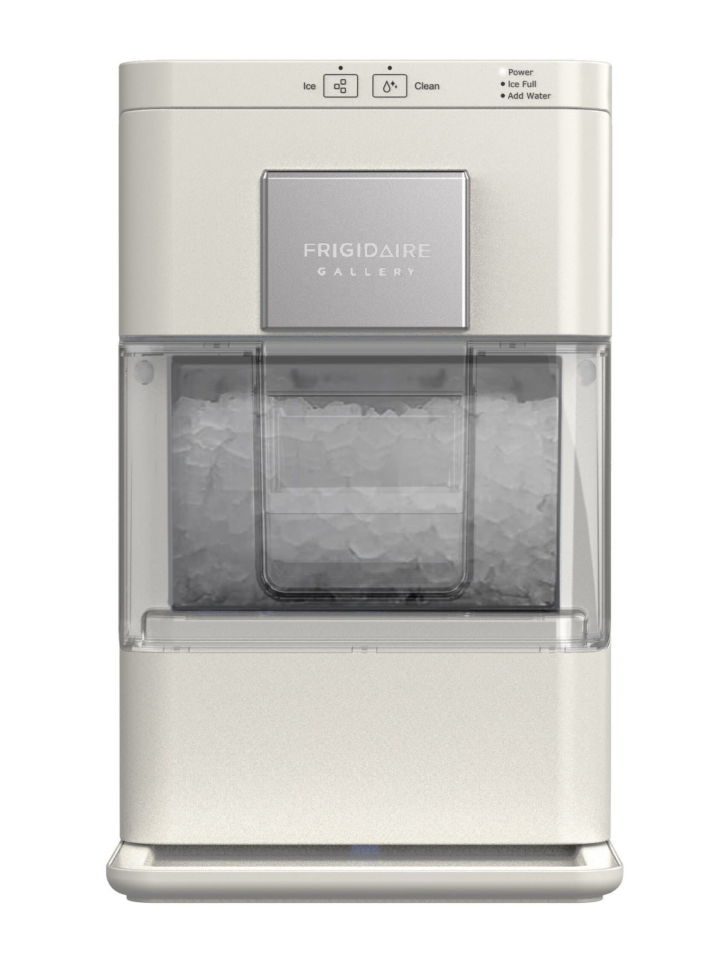 FRIGIDAIRE Gallery Countertop Crunchy Chewable Nugget Ice Maker, 44lbs per Day, Auto Self Cleaning, 2.0 Gen- 14.6" D x 10.00" W x 16.5" H (Cream)