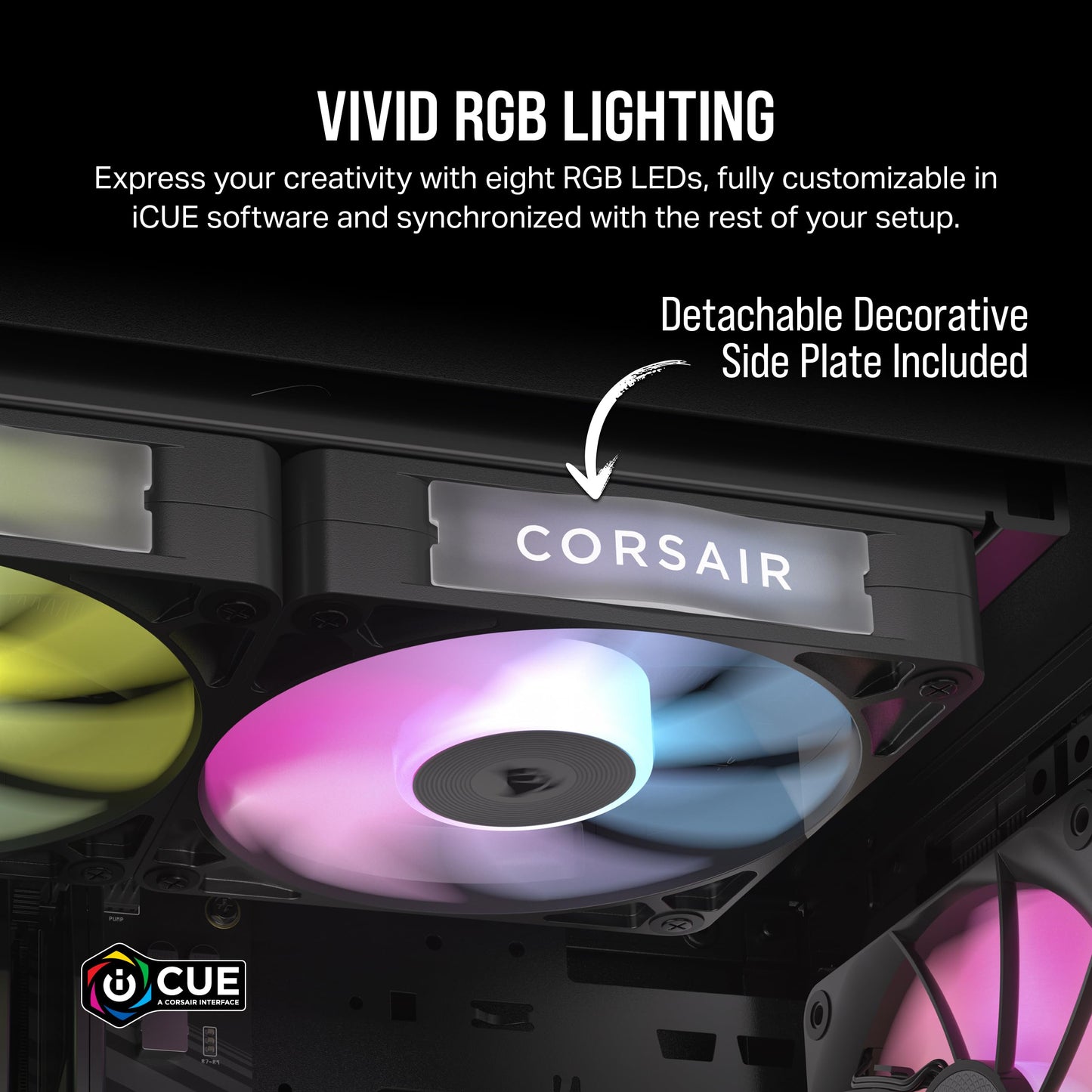 CORSAIR iCUE Link RX140 RGB 140mm PWM Fan - Magnetic Dome Bearing - Single Fan - Black 1 x 140mm