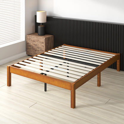 Zinus Queen Bed Frame - Ellie 14 Inch Sustainable Bamboo Platform Bed Frame - Wood Slat Support, No Box Spring Needed, Underbed Storage Space, Easy Assembly, 5 Year Warranty, Queen Size