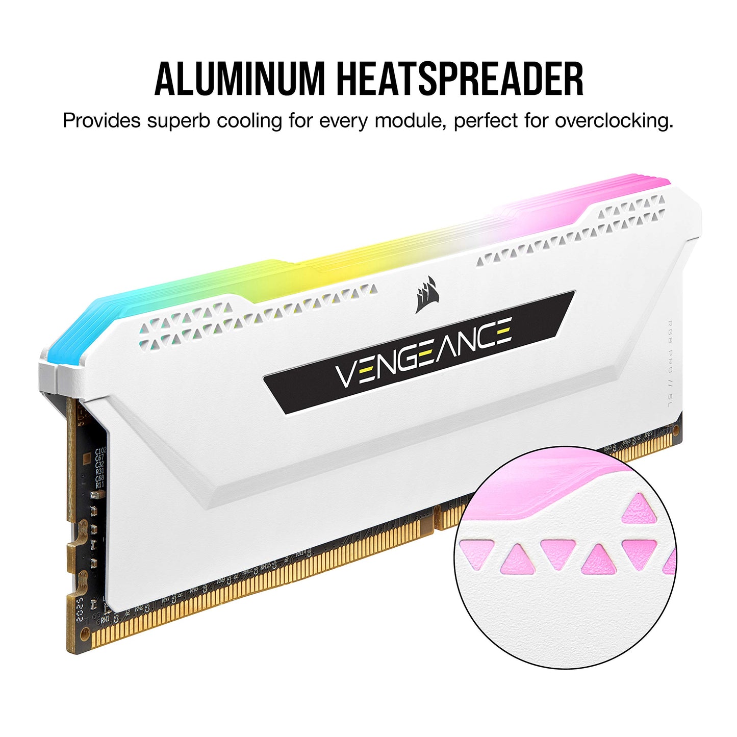 CORSAIR VENGEANCE RGB PRO SL 64GB (4x16GB) DDR4 3600 (PC4-28800) C18 1.35V - White 3600 MHz 64GB (4x16GB)